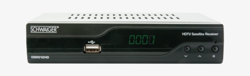 Full Hd Sat Receiver - Hd Sat Receiver Schwaiger Dsr512 Hd Usb (front), transparent png #5745857