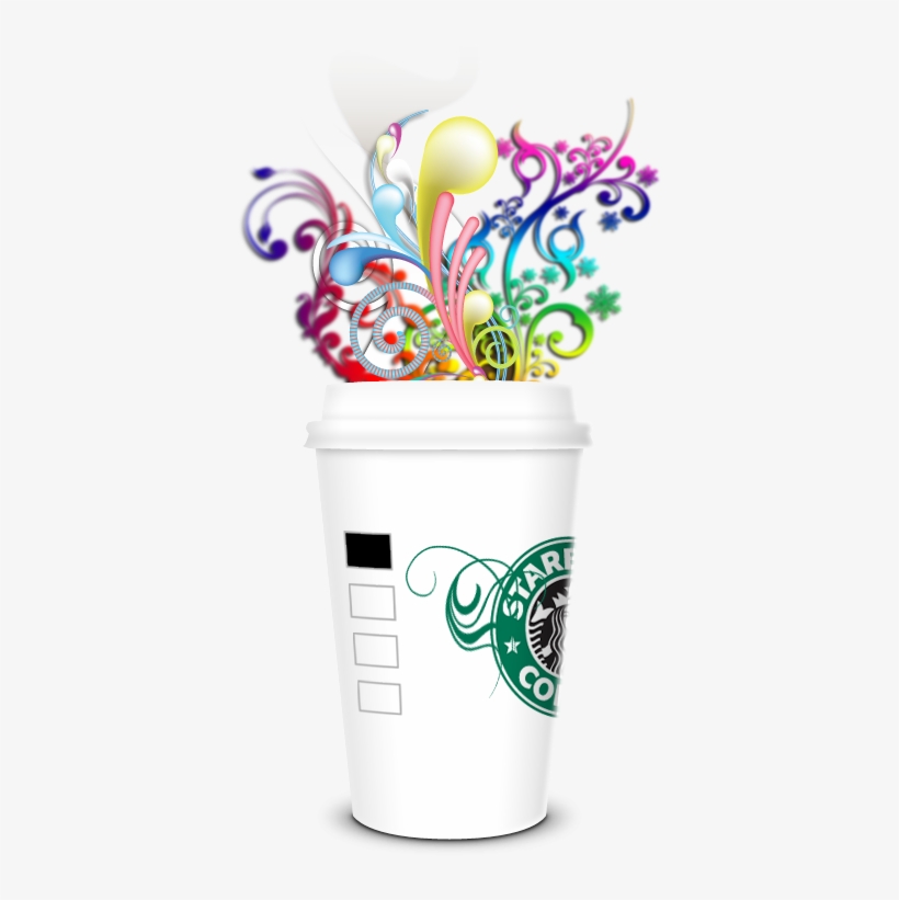 Svg Download Starbucks Frappuccino Drawing At Getdrawings - Twilight Pink Square Sticker 3" X 3", transparent png #5746161