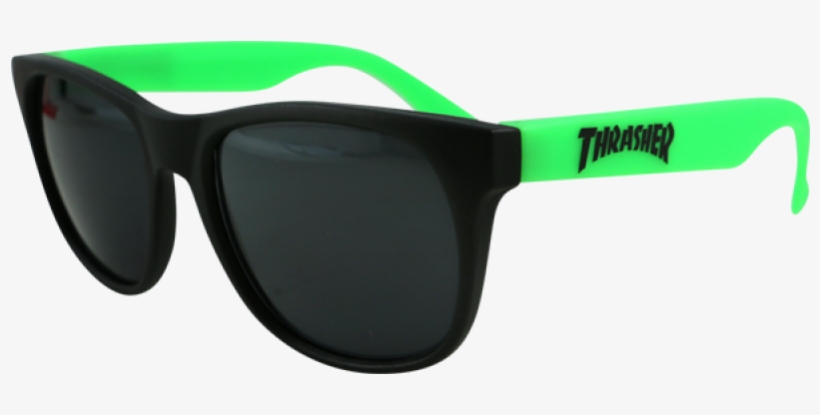 Thrasher Logo Sunglasses Black/green, transparent png #5747544