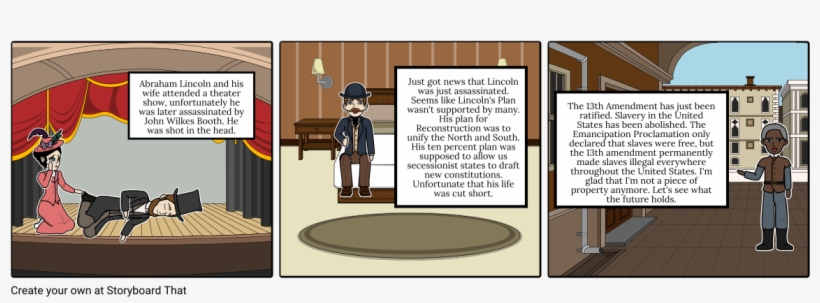 Abraham Lincoln And His Wife Attended A Theater Sh - Cartoon, transparent png #5747717