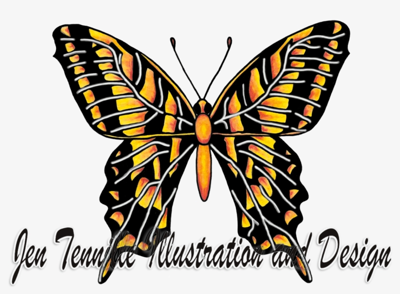 Butterfly Illustration Art In Colored Pencil - Rumah, transparent png #5747899