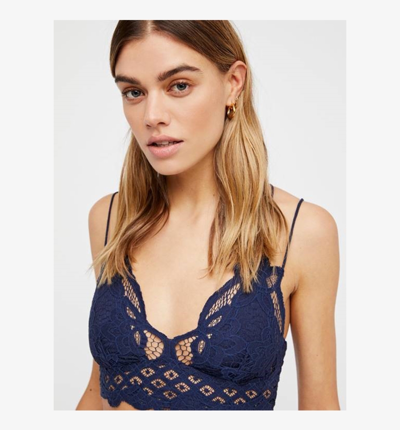 Free People Adella Crochet Lace Bralette - Free People Adella Bralette Navy, transparent png #5748072