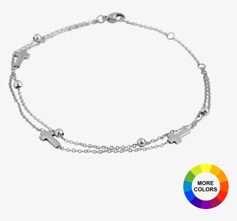 Double Row Ankle Bracelet - Bracelet, transparent png #5748334