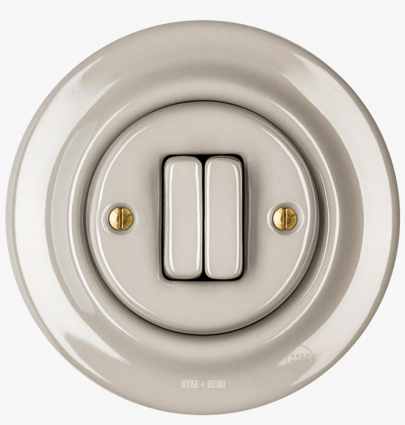 Porcelain Wall Switch Cappuccino Double - Switch, transparent png #5748757