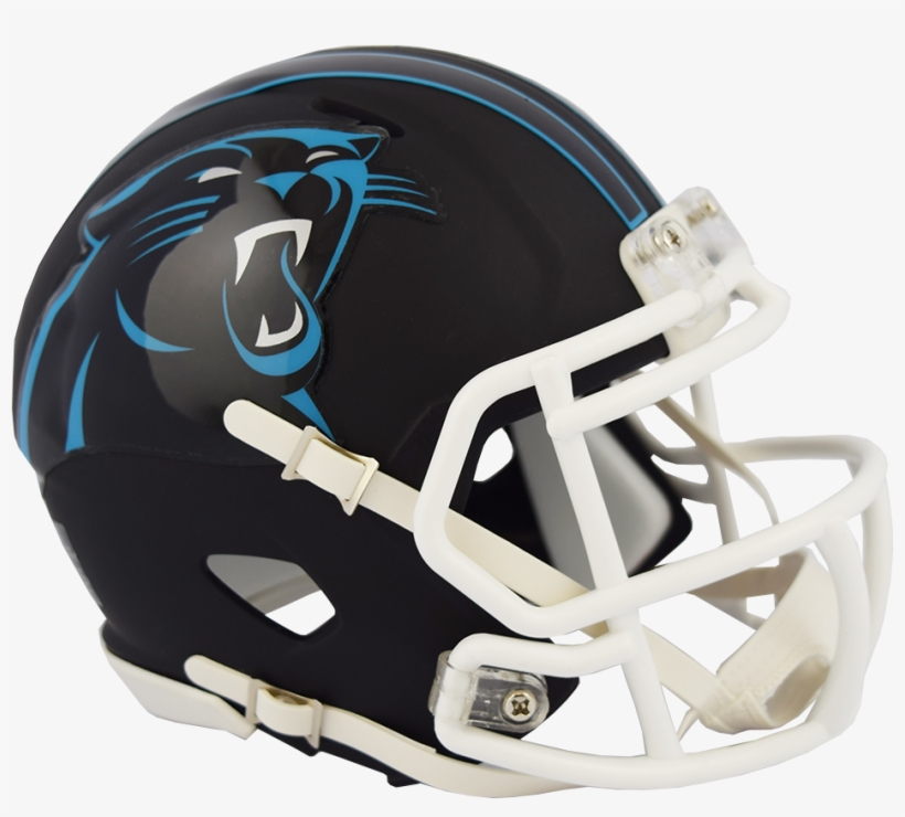 Carolina Panthers Riddell Flat Black Speed Mini Helmet - Carolina Panthers New, transparent png #5750251