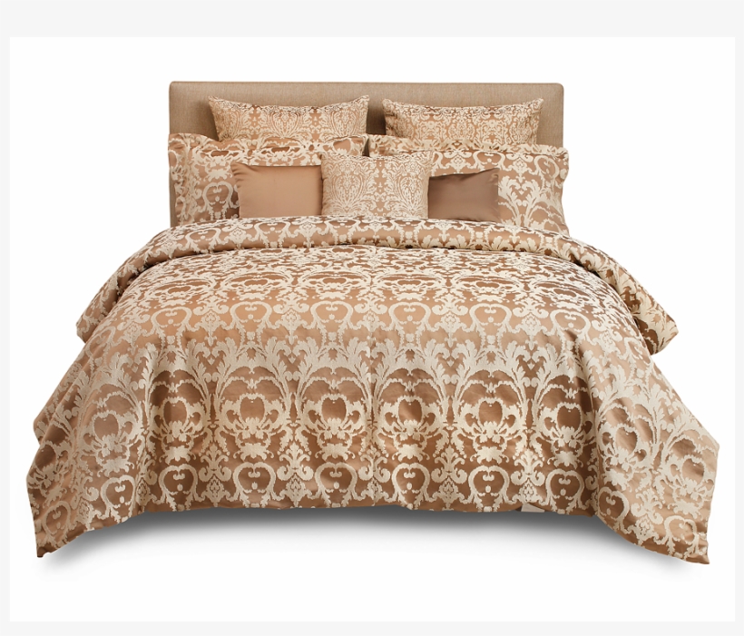 Aureate Comforter Set Adds The Golden Touch To Your - Bed Sheet, transparent png #5751810