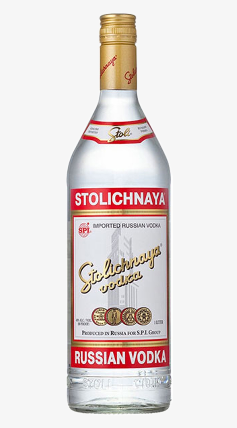 Stolichnaya Vodka 1 Ltr[russia] - Stolichnaya Russian Vodka 1l, transparent png #5753375