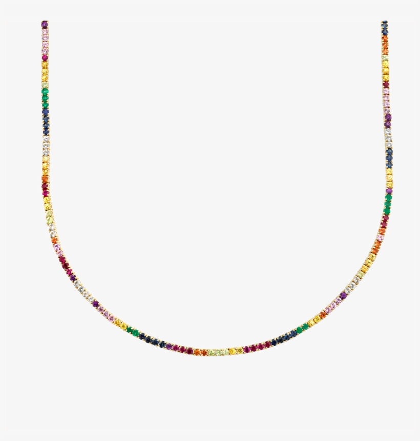 Perfect Rainbow Collar Tennis Necklace - Rainbow Tennis Necklace, transparent png #5753724
