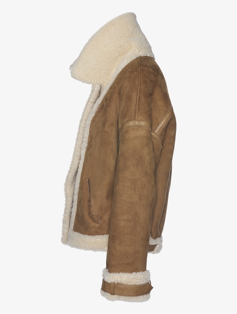 The Luna Curly Hair Revserible Shearling Jacket - Shearling, transparent png #5753844