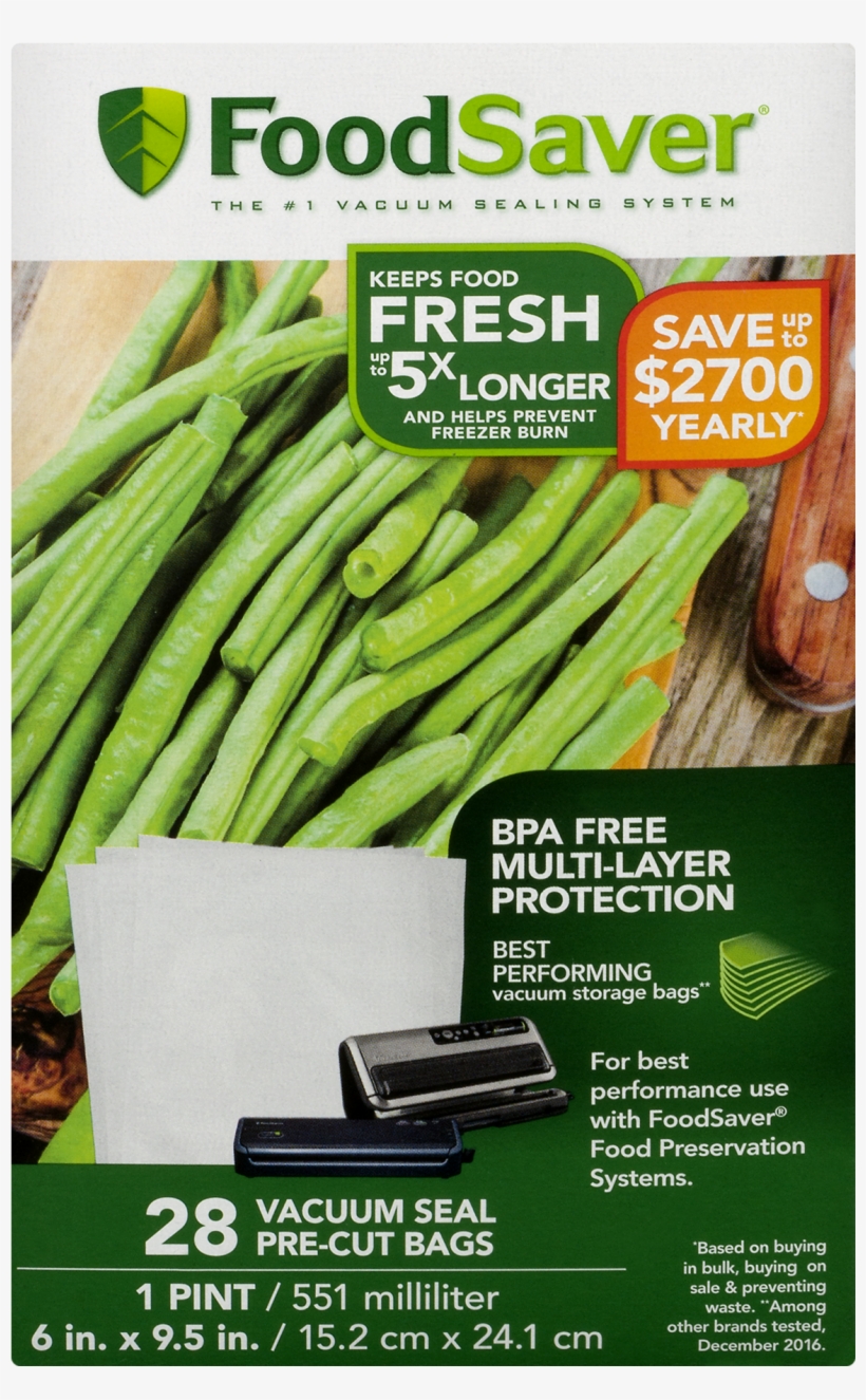 Foodsaver Liquid Block Heat-seal Quart Bags, 12 Count, transparent png #5753909