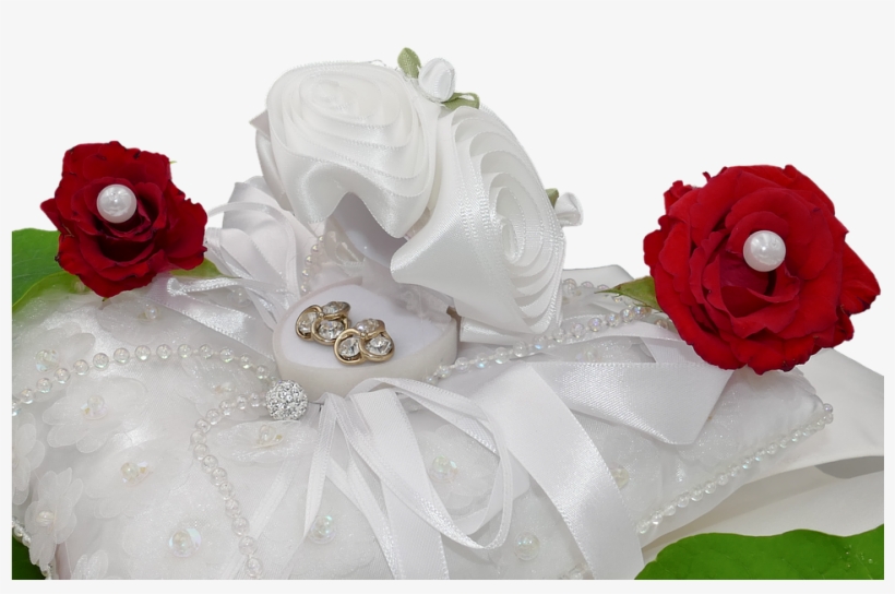 Wedding, Ring Pillow, Roses, Beads, Red, White, Section, transparent png #5754242