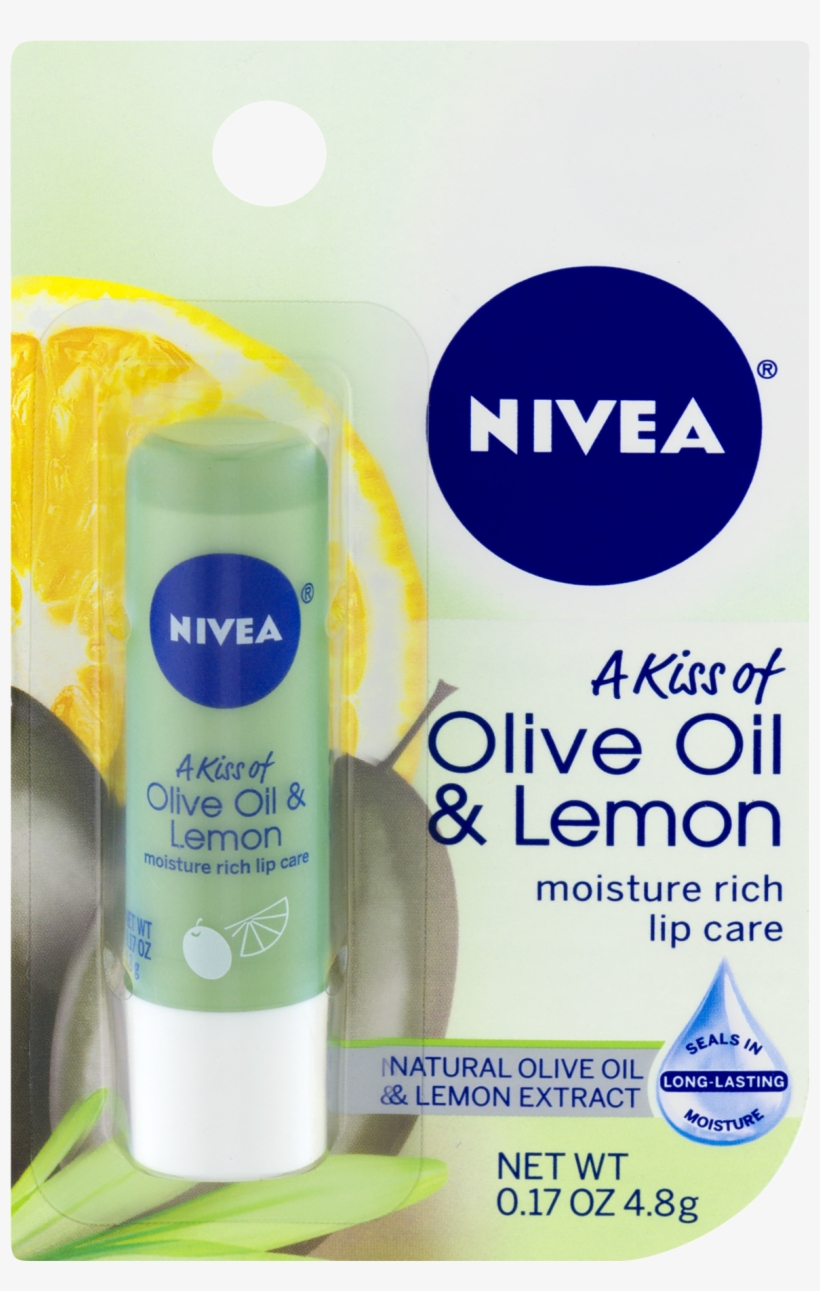 Nivea A Kiss Of Olive Oil & Lemon Moisture Rich Lip, transparent png #5754904