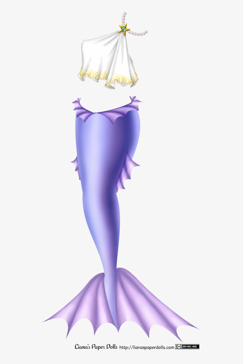 A Bluish-lavender Mermaid Tail With Lighter, Warmer - Mermaid Tails Colored Drawing, transparent png #5755135