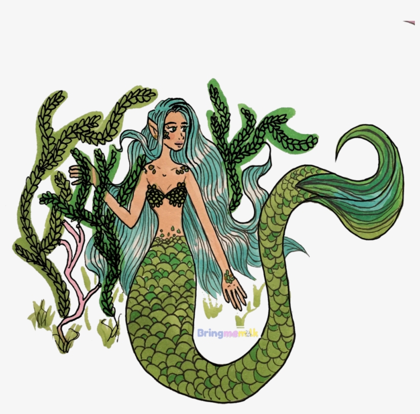 Green Scales Mermaid Digital, transparent png #5755381