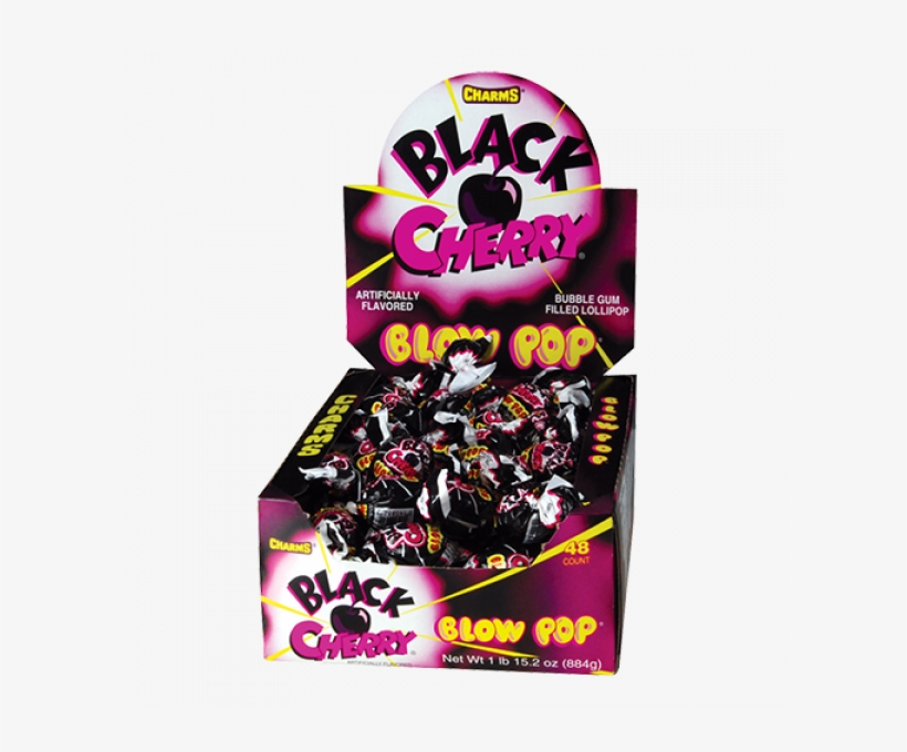 Charms Blow Pops Black Cherry Flavor Buy It At Nonstopsaving - Charms Blow Pops Black Cherry Blow Pops (box Of 48), transparent png #5755867