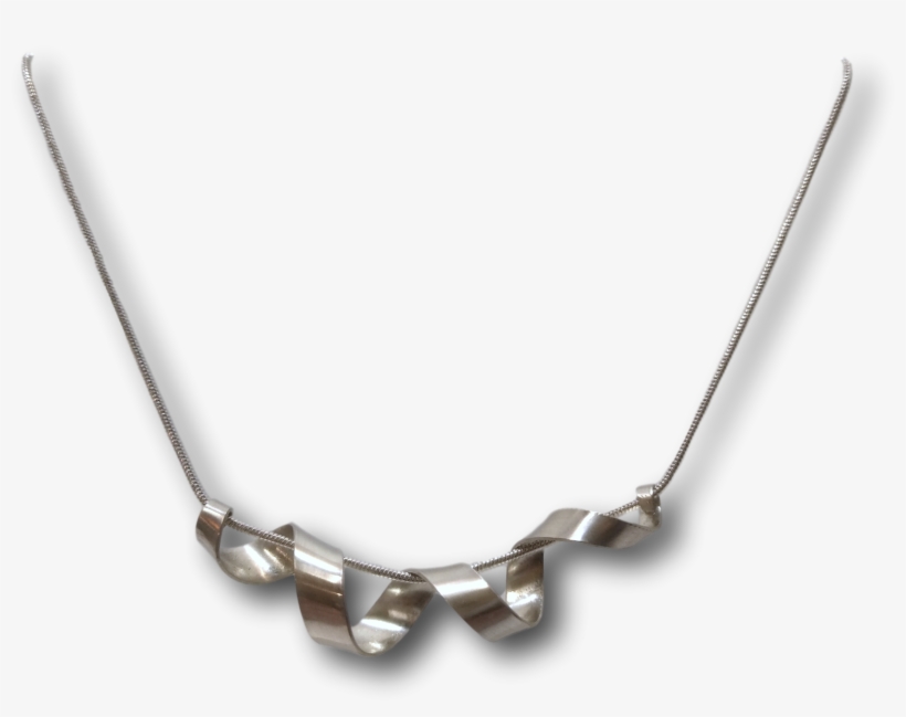 Swirl Silver Necklace - Necklace, transparent png #5756670