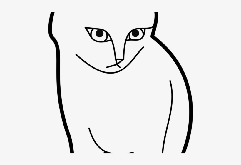 Siamese Cat Clipart Public Domain - Outlines Of Big Cats, transparent png #5756760