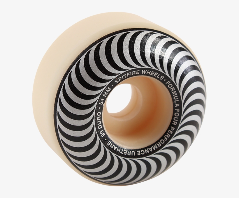 Sf F4 99a Classic Swirl 54mm Wht W/silver - Spitfire Classic 55mm, transparent png #5756865