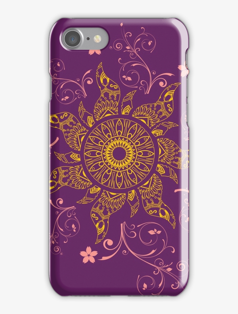 Mandala Gold Flower Iphone 7 Snap Case, transparent png #5757558