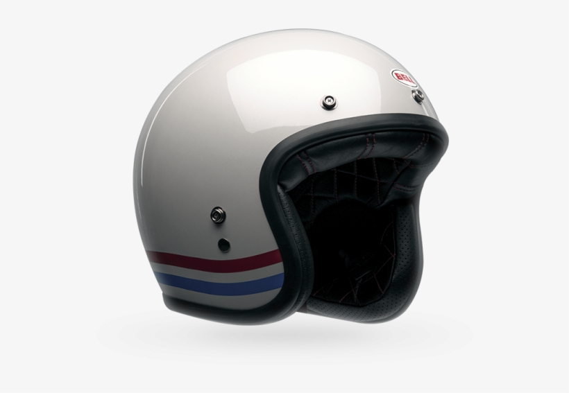 Custom 500 Motorcycle Outfit, Motorcycle Helmets, Bell - Casco Bell Custom 500 Stripes Blanco, transparent png #5759845