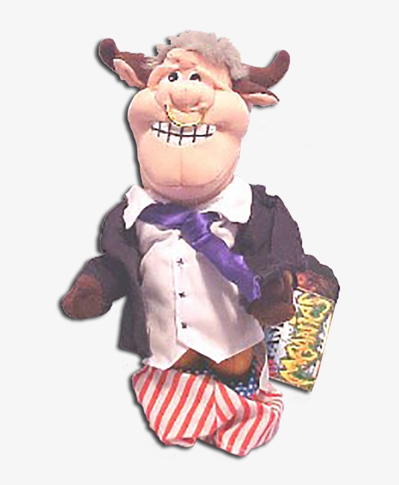 Infamous Meanie Bull Clinton With Blue Tie, transparent png #5759846