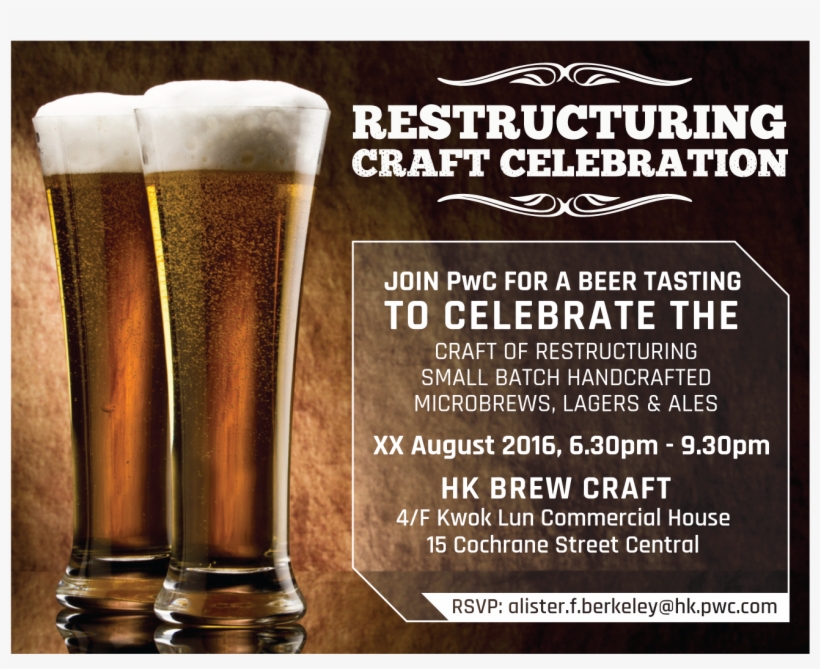 Elegant, Playful, Event Flyer Design For Pwc In Hong - Guinness, transparent png #5760346