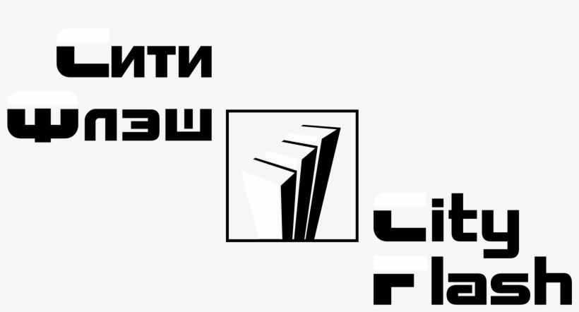 City Flash Logo Black And White - Logo, transparent png #5761904