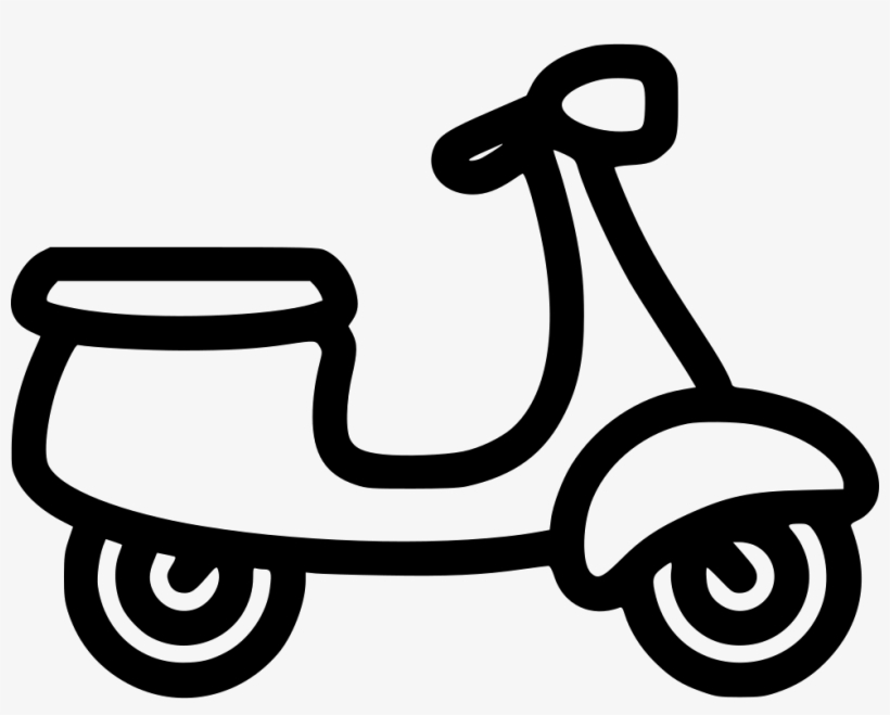 Png File - Cartoon Black Scooter, transparent png #5762316
