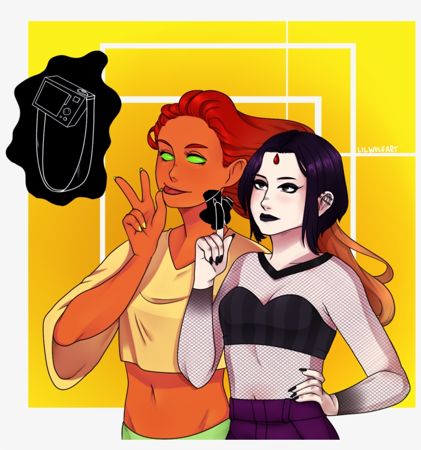 Teen Titans, Go Redraw Of My Old Selfie Print For Mce - Dibujo De Cuando Robin Besa Reiben, transparent png #5762574