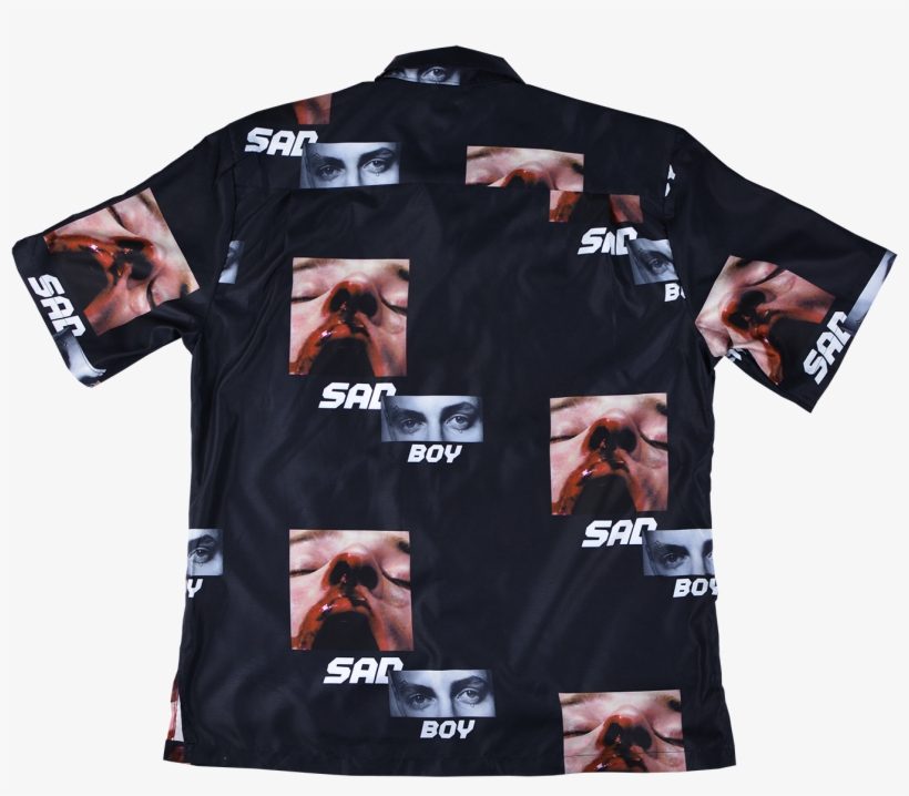Sadboy Black Hawaiian Shirt, transparent png #5762714