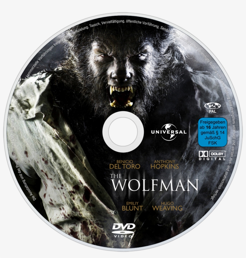 The Wolfman Dvd Disc Image - Wolfman 2010, transparent png #5763109
