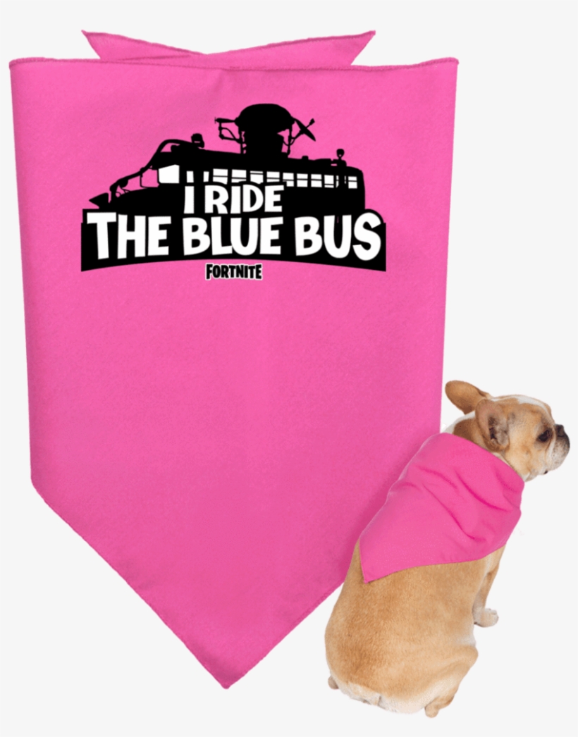 Fortnite Bus Doggie Bandana - Customcat Hustle Until - Doggie Bandana Wht, transparent png #5764064