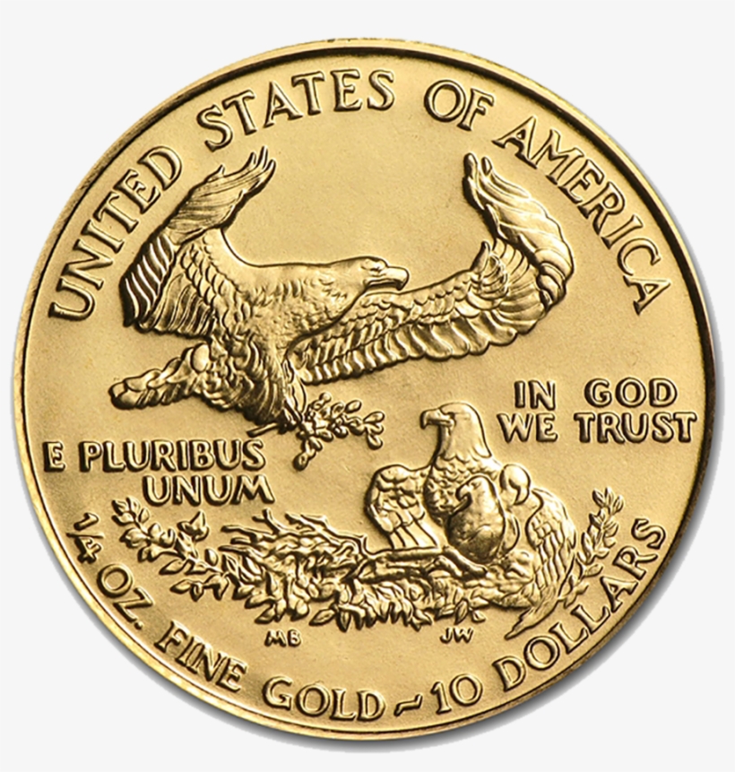 Pre-owned Usa Eagle 1/4oz Gold Coin - American Gold Eagle, transparent png #5765290
