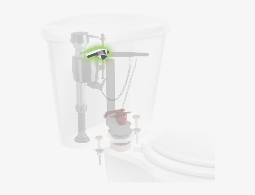 Tank Levers Flush The Toilet - Fluidmaster 404lgrp3010 Water Saving Complete Kit W/flush, transparent png #5765627