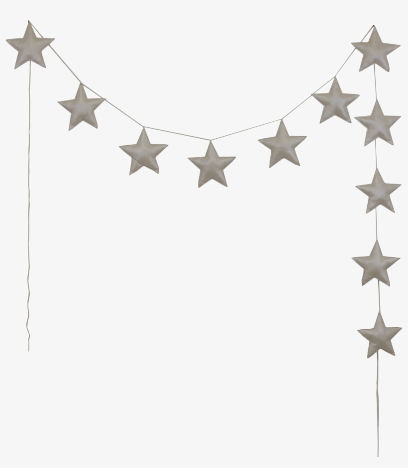 Numero 74 Mini Padded Stars Iridescent - Mini Stars Garland - Cream - Numero 74, transparent png #5765750