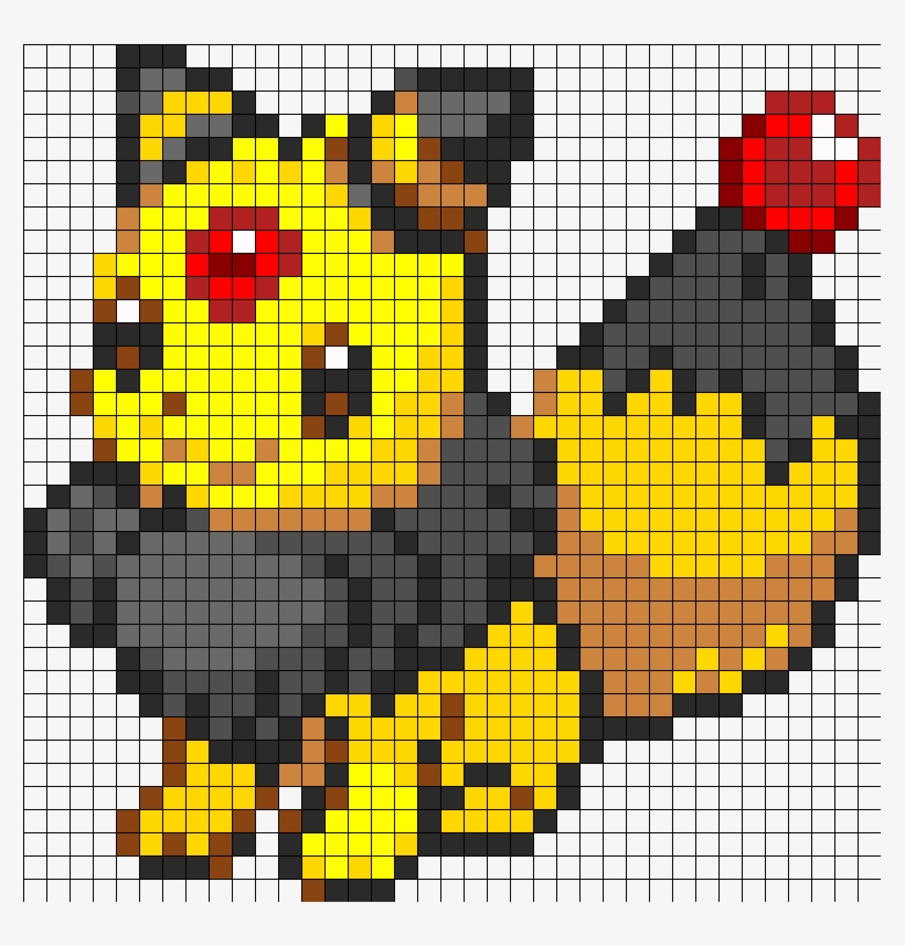 Eevee And Ampharos Fusion - Melty Beads Pokemon Eevee, transparent png #5766024