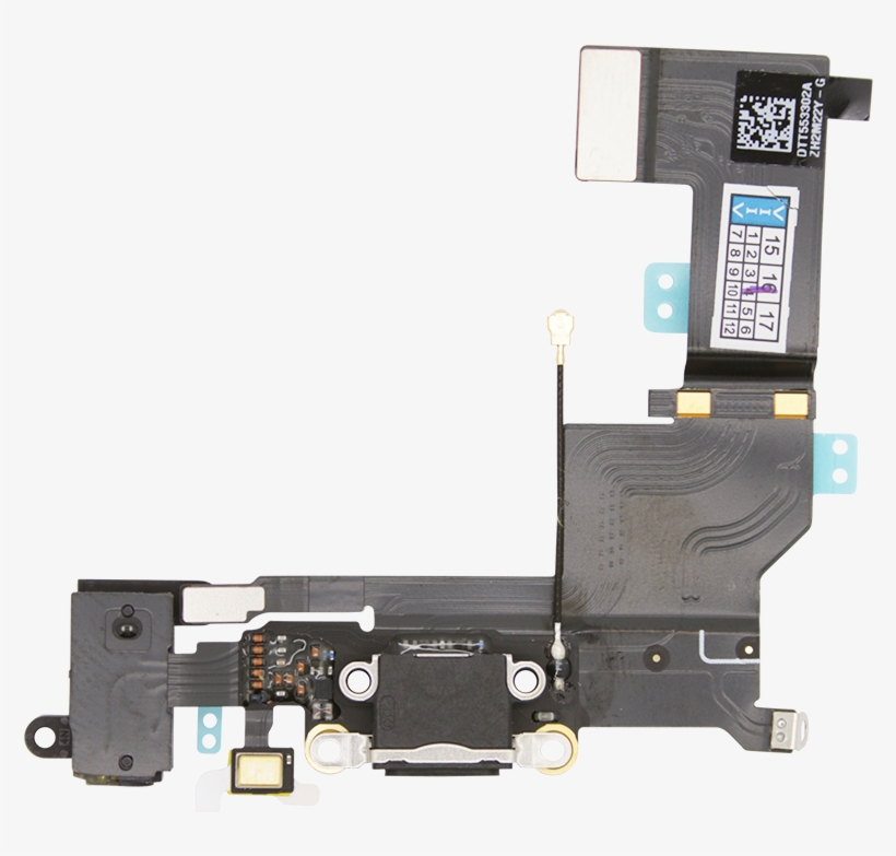Iphone Se Black Lightning Connector And Headphone Jack - Dock Connector, transparent png #5768161