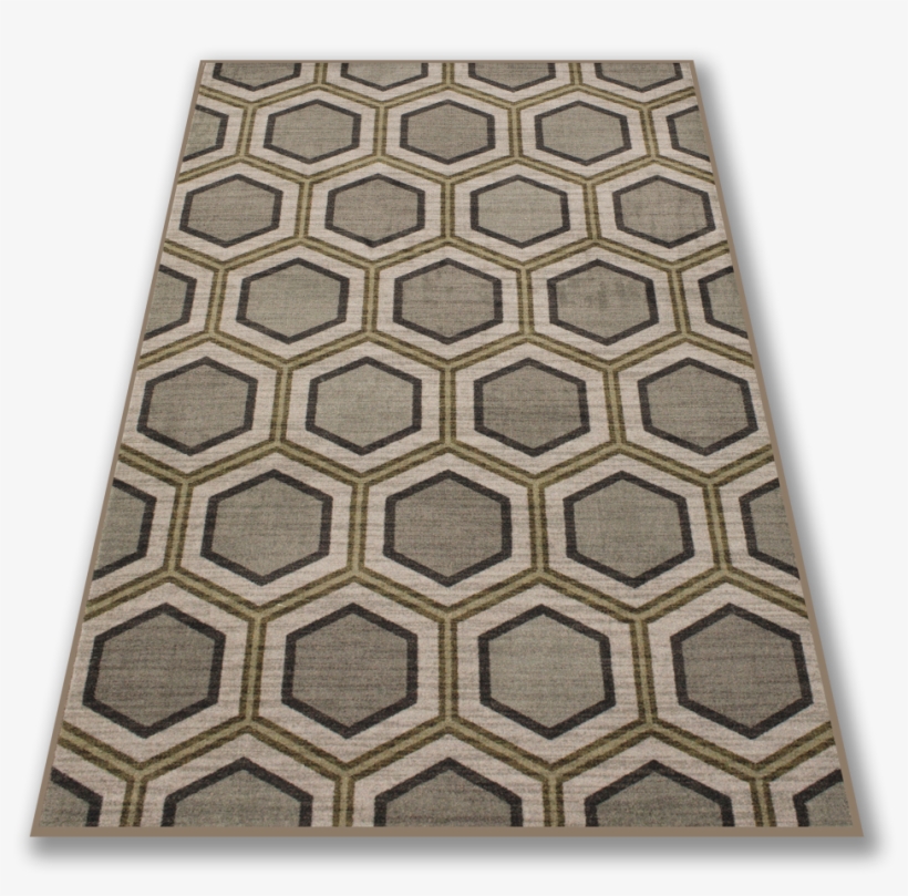 Technicolor Modern Honeycomb Graphite Area Rug - Floor, transparent png #5768564