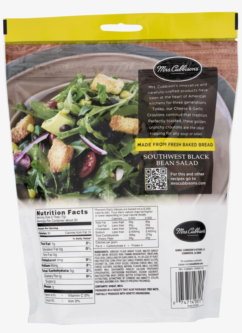 Cubbison's Cheese & Garlic Croutons Restaurant Style - Fresh Gourmet Tortilla Strips, Lightly Salted - 3.5, transparent png #5768814