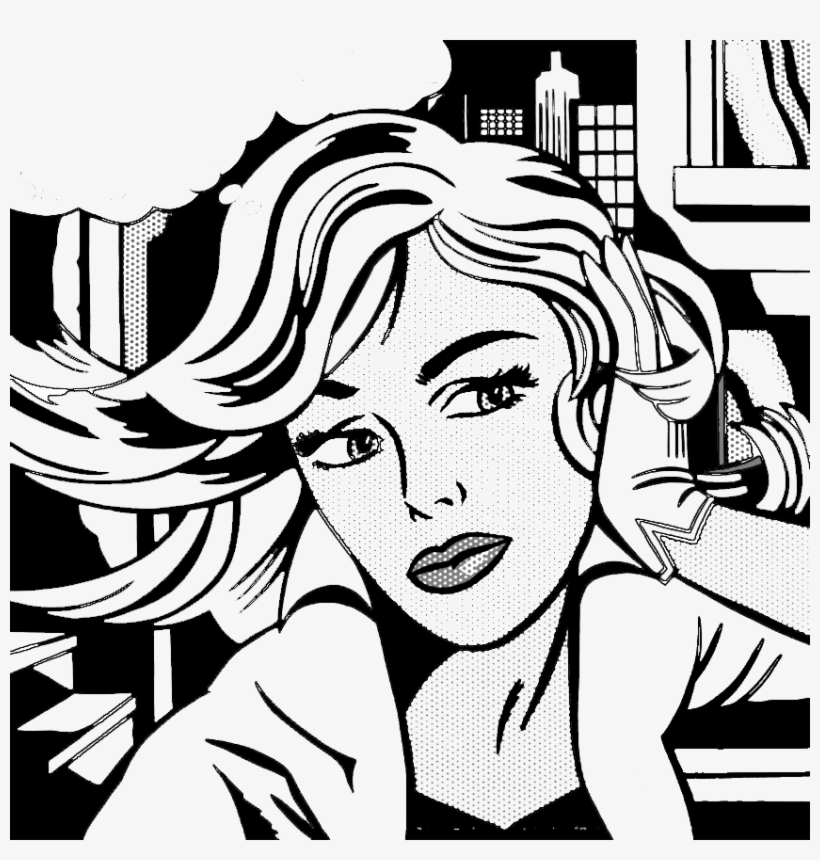 Roy Lichtenstein For Kids Artprints To Color Pop Art - Roy Lichtenstein Pop Art, transparent png #5769784