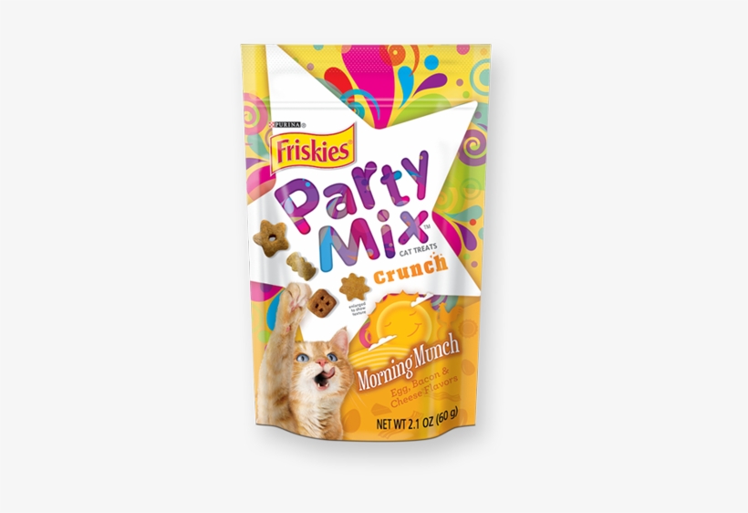 Party Mix Crunch Morning Munch Egg, Bacon, And Cheese - Friskies Party Mix Crunch Morning Munch Cat Treats, transparent png #5769859