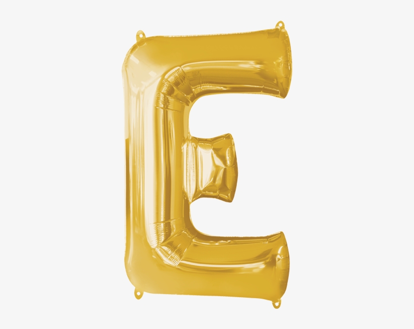 Letra E Dorado 28 Pulgadas Globo Metálico - E Air Gold Letter Foil Balloon, transparent png #5770875