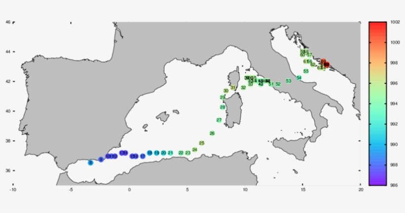 Cyclone Path Obtained With Globo Model - Czech Republic And Spain Map, transparent png #5771126
