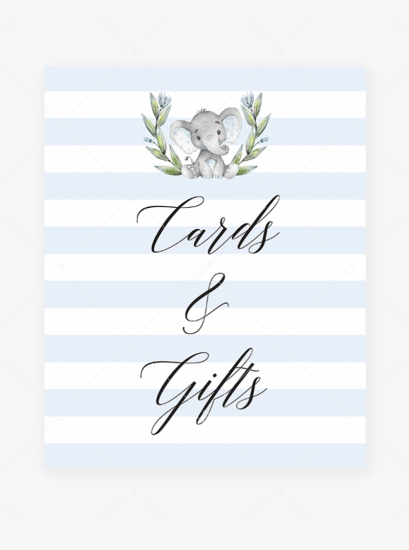 Elephant Party Gifts Sign Printable By Littlesizzle - Mit Blumen Danken Sie Ihrem Lila Karte, transparent png #5774285