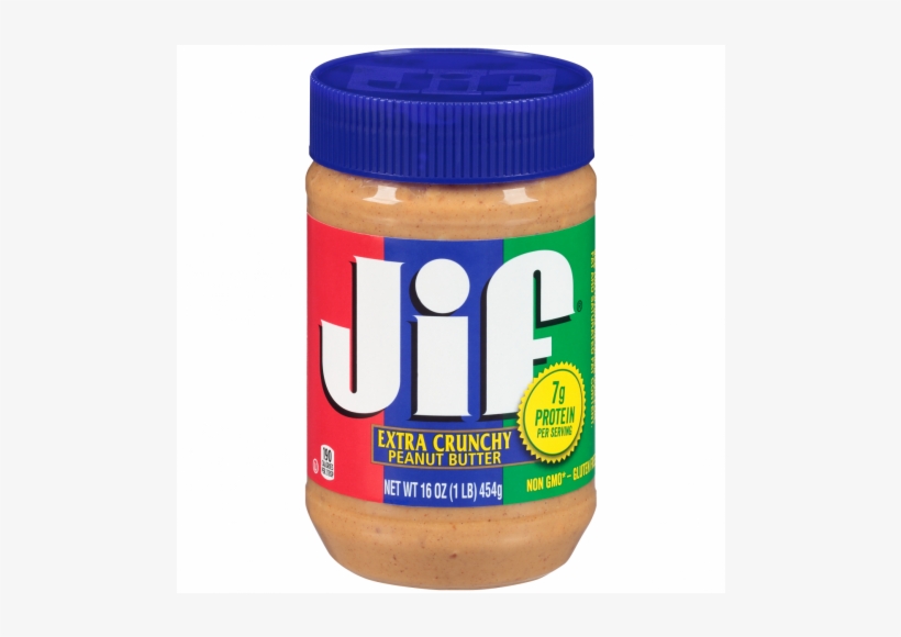 Jif Crunchy Peanut Butter, 16 Ounce 12 Per Case - Jif Peanut Butter Creamy 16 Oz, transparent png #5775318