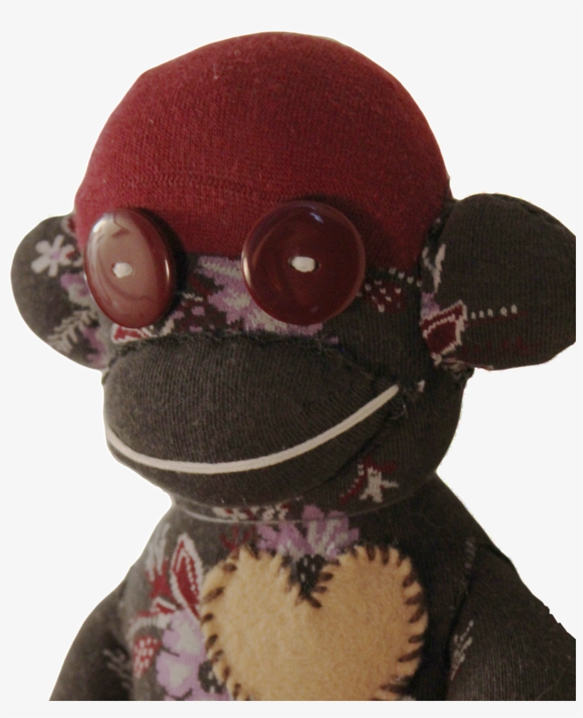 Handmade Sock Monkey Plush Toy With Funky Pattern Socks - Doll, transparent png #5776510