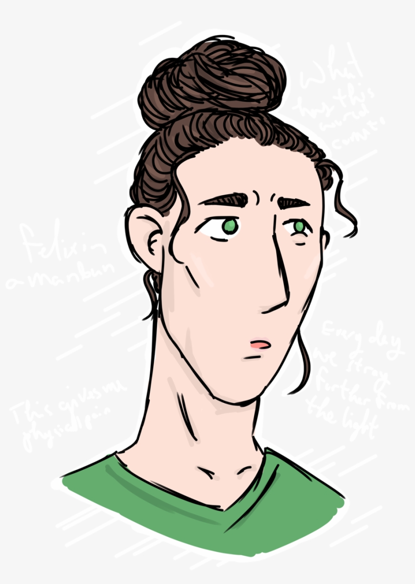 Felix In A Man Bun - Illustration, transparent png #5776946