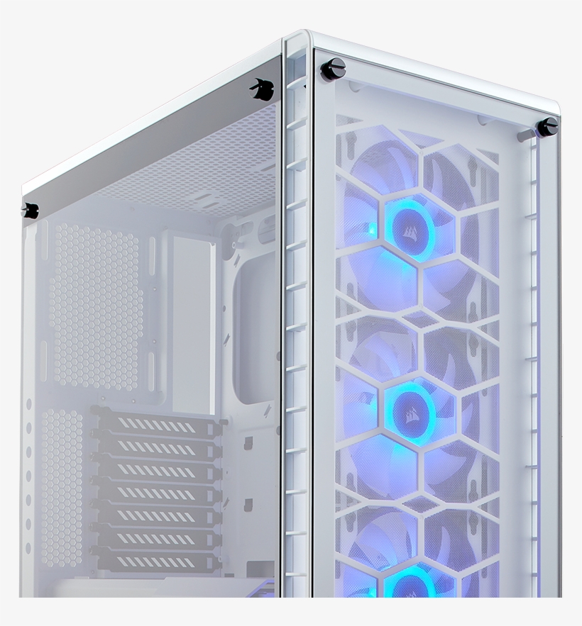 Crystal 460x Case - White Tempered Glass Pc Case, transparent png #5778250