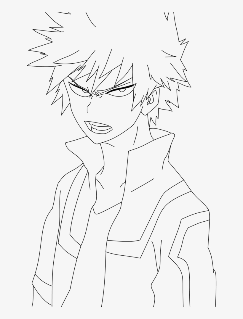 Bakugou Training Jumpsuit Lineart By Bushido10 - Training, transparent png #5778334