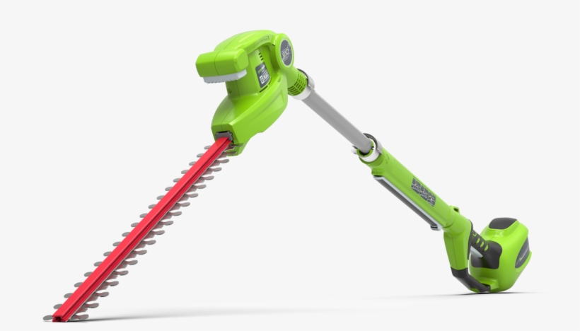 Greenworks 40v Long Reach Hedge Trimmer G40ph51 - Greenworks 40v High Cut Hedges 0622147t, transparent png #5778341
